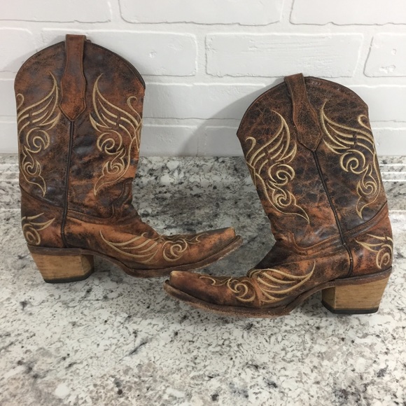 Corral Shoes - Circle G Distressed Snip Toe Cowgirl Boots